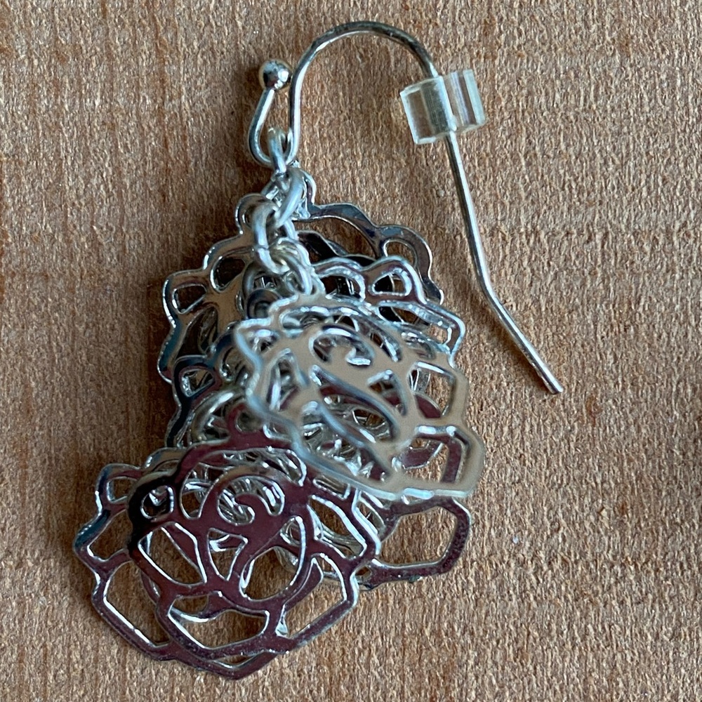 Stacked Flower Earrings - Picture 3 of 4